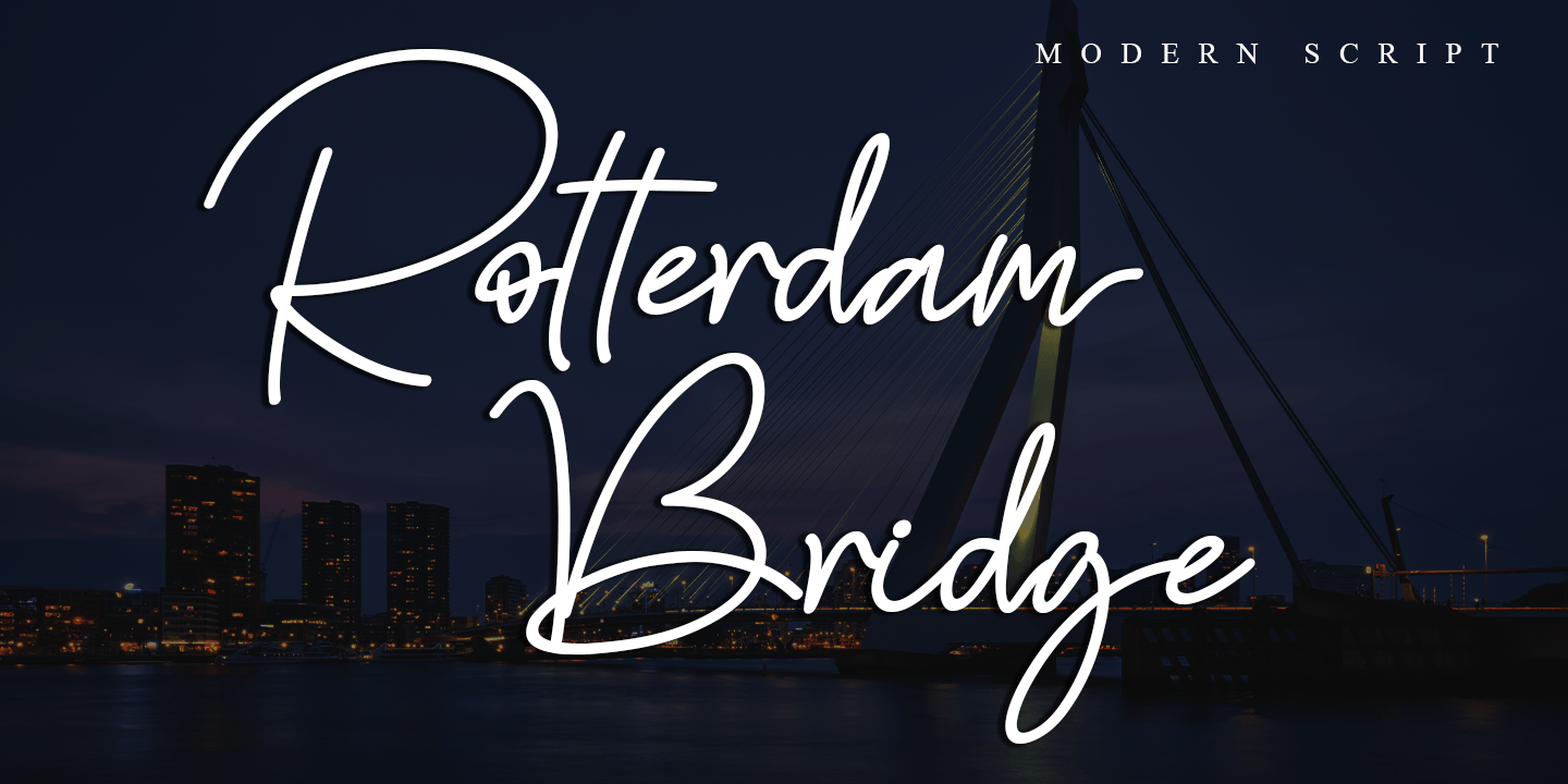Пример шрифта Rotterdam Bridge #1
